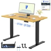FLEXISPOT Schreibtisch Basic Plus höhenverstellbarer Schreibtisch mit Premium-Zubehör-Set (2 Motore & 2-Fach-Teleskop & 4 Höhenspeichertasten), MIT 25MM einteiliger Tischplatte, 120/140/160/180