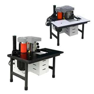 Portable Adjustable Edge Banding Machine 1200W Double-Sided Coating Glue Applicator 7-60mm Height 0.3-3mm Thickness Manu