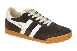 Gola CLB538FA ELAN Damen Sneaker | Braun Mocha/White Velourleder Glattleder Mix