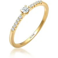Elli DIAMONDS Verlobungsring Microsetting Diamant (0.11 ct) 585er Gelbgold