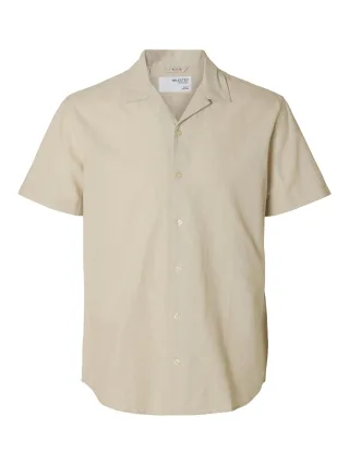 SELECTED MEN - SLHREGSUN SHIRT SS RESORT pure cashmere - Gr. - S