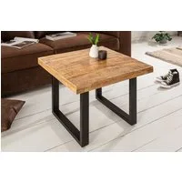 riess-ambiente Couchtisch IRON CRAFT 60cm natur / schwarz, Wohnzimmer · Massivholz · Metall · eckig · Industrial