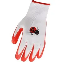 Koopman Gartenhandschuhe Kinderhandschuhe Wasserfest Einheitsgröße Rot /Grün/Gelb (Stück, 2-St., Packung) Grün / Frosch, Universellgröße, Nitril, Kinder, Polyester