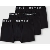 Name It Trunk NKMBOXER 3P (Packung, 3-St) eng, Jersey, Logoschriftzug, angesetztes Bündchen