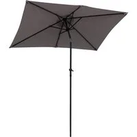 Gardissimo Rechteckschirm Sonnenschirm New Sunny 210 x 140 cm, LxB: 240x210 cm, Spar-Set, 1 Schirm, mit Kurbel knickbar Windauslass UV-Schutz 50+