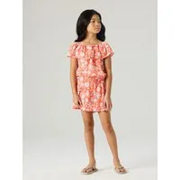 Name It Kurzoverall NKFVINAYA PLAYSUIT FFF Kunstfaser, elastischer Bund, Allover-Druck