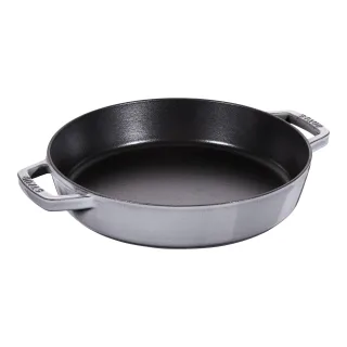 Staub Pans Bratpfanne mit 2 Griffen 26 cm, rund, Graphit-Grau, Gusseisen
