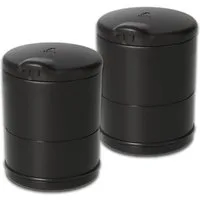 Coumo Aschenbecher 2x Autoaschenbecher Outdoor KFZ Auto Ascher Getränkehalter Schwarz