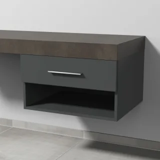 Sanipa Anbau-/Solitärschrank 2morrow (G1354) 340x600x520 Anthrazit-Matt, G135422 G135422