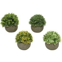 Kunstpflanze, Decoris season decorations, Kunstpflanze im Topf 13cm, 1 Stück sortiert