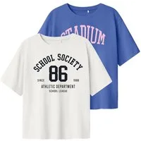 Name It T-Shirt NKFLAISA SH NREG SS TOP 2P (Packung, 2-tlg)