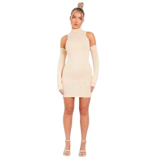 Missy Empire - Minikleid für Damen, Jerseyware (Steinfarben)
