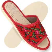 filsko Lorient Damen Hausschuh Retro-Blumenmuster, Slip-On