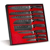 Küchenkompane Messer-Set Asiatisches Messerset Kurai 8-teiliges Küchenmesser Set Premium (8-tlg)