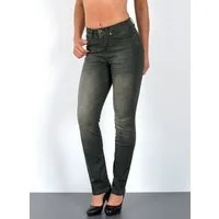 ESRA Straight-Jeans Premium High Waist Jeans Damen Straight Leg Hosen Stretch-Jeans G8 Straight Leg Damen Jeans High Waist Hose Stretch Regular Jeanshose