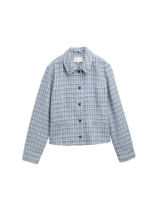 Tom Tailor - Bouclé Jacke blau - Gr. - 44