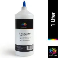 OfficeTree Wok OfficeTree Bastelkleber 1 Liter - Transparent Trocknend, (Set)