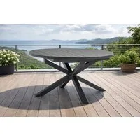 Destiny Gartentisch ARONA, Aluminium, Ø 120/170x75cm ausziehbar, anthrazit