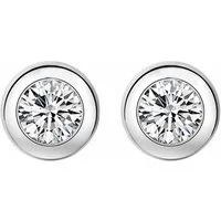 LÖB Paar Ohrstecker Silber Ohrringe Stecker Zirkonia Stein Diamant Form Rund Klein Weiß (Geschenke für Frauen Beste Freundin Mutter Mama Damen zum Geburtstag Weihnachten Weihnachtsgeschenke, Inkl. Schmuckbox), Glitzer Strass Brautschmuck Ohrstecker S