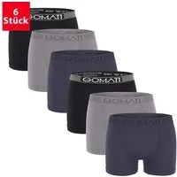 Gomati Boxershorts Herren Seamless Pants (6er Pack) Microfaser-Elasthan Boxershorts