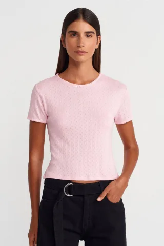 Damen Rippenshirt im Cropped-Style