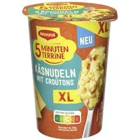 MAGGI Fertiggericht, Maggi 5 Minuten Terrine Käsenudeln Taste XL Cup Packung 87g