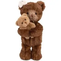 Bukowski Kuscheltier Teddybär Mama mit Teddy 30 cm braun Plüschteddy Stoffteddybär