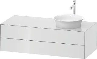 Duravit White Tulip Konsolenwaschtischunterbau wandhängend Weiß Hochglanz 1300x550x408 mm - WT4987R8 WT4987R8585