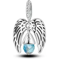 PANDACHARMS Bead Große Engelsflügel Charm Anhänger, 925er Sterling Silber