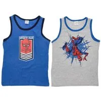 Spiderman Unterhemd Spiderman Unterhemd Shirt 2er Pack 100% Baumwolle für Jungen