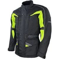 roleff Motorradjacke RO10005 – Schwarz/Neongelb, Protektoren, wasserdicht & atmungsaktiv auch in großen Größen