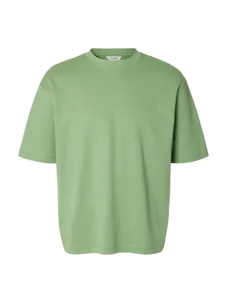 SELECTED MEN - SLMLOOSEOSCAR SS O-NECK TEE NOOS Aspen Green - Gr. - L