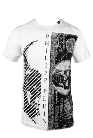 Philipp Plein MTK1448 �Money� 01 Weisses T-Shirt