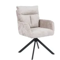 HOME DELUXE Esszimmerstuhl ALUNA mit Armlehne (6 St), 360° Drehfunktion, Armlehnen Stuhl, Polsterstuhl