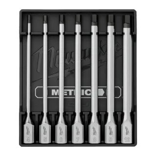 Milwaukee Innensechskant Bit-Steckschlüsseleinsatz metrisch 3/8" lang Set 7-teilig - 4932500435