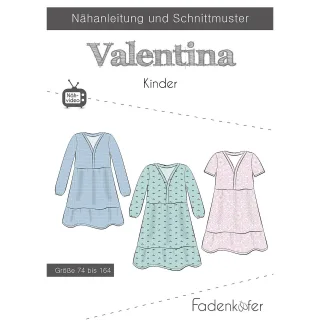 Fadenkäfer Schnitt "Kleid Valentina" für Kinder