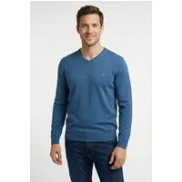 FYNCH-HATTON Strickpullover aus Baumwolle, mit V-Ausschnitt, bequeme Passform