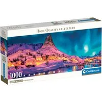 Clementoni® Puzzle Panorama High Quality Collection Compact, Lofoten bei Nacht, 1000 Puzzleteile, Made in Europe
