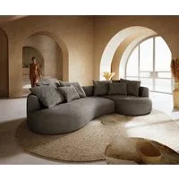 DELIFE Big-Sofa Edina, Edina Bouclé Soft Schlamm 330x170 cm