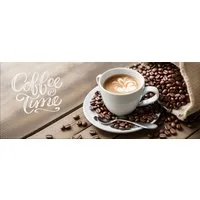 artissimo Glasbild Bild aus Glas 80x30 cm / Wandbild Querformat / Deko Küche, Küchenbild: Kaffee in Beige Braun