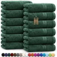 NatureMark Gästehandtuch Gästetuch 500gsm, 100% Baumwolle (12-St), Gästehandtuch Premium Qualität, 30x50cm, Dunkel grün