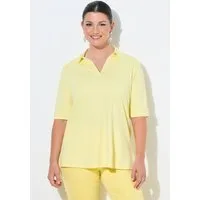 Ulla Popken Poloshirt Poloshirt A-Linie Halbarm Pima Cotton