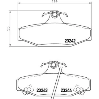 Hella Bremsbel?ge hinten Daewoo Ssangyong