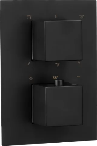 Neuesbad Unterputz Thermostat Brausearmatur - eckig, Oberfläche: schwarz matt NB1DEBXY_NEAT1