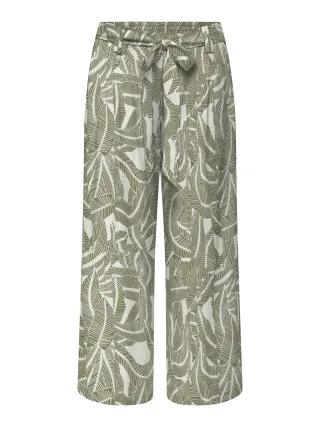 ONLY - ONLNOVA LIFE VIS CROP PALAZZO PANT WVN Vaporous Gray - Gr. - L