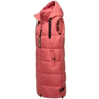 Navahoo Steppweste Schnuffelchen (1-tlg) warme Damen Outdoor-Weste lang mit Kapuze