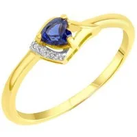 Firetti Fingerring Schmuck Geschenk Silber 925 Silberring Herz, mit Saphir (synth), Zirkonia (synth)
