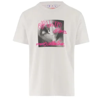 Off-White Tornado Type Slim Fit weisses T-Shirt