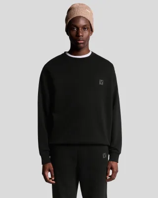 Lyle & Scott Lounge Sweatshirt mit Rundhalsausschnitt – Schwarz