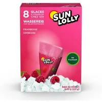 SUN LOLLY Süßigkeit, Sun Lolly Wassereis zum Selbsteinfrieren mit Himbeergeschmack 8er